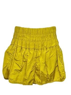 FP Movement The Way Home Shorts Size Small Chartreuse Yellow High Rise